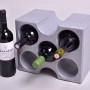 Graue Flaschenbox Compact für 5 Flaschen, ideal zur Aufbewahrung und zum Transport von Weinflaschen.