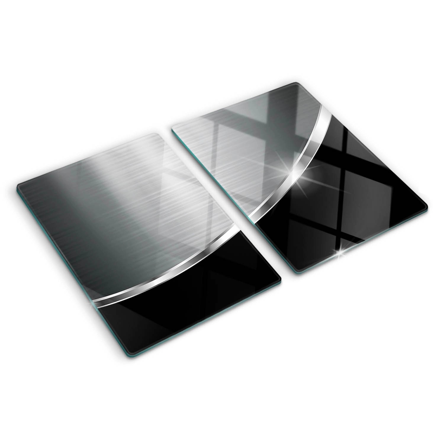 Tulup Herdabdeckplatte SET aus 2 Stück 40x52 cm Glas-Servierbrett Küchenute günstig online kaufen