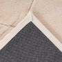 Beiger Lalee Teppich Impulse (80x150 cm) mit gestepptem Muster und Baumwollrücken.