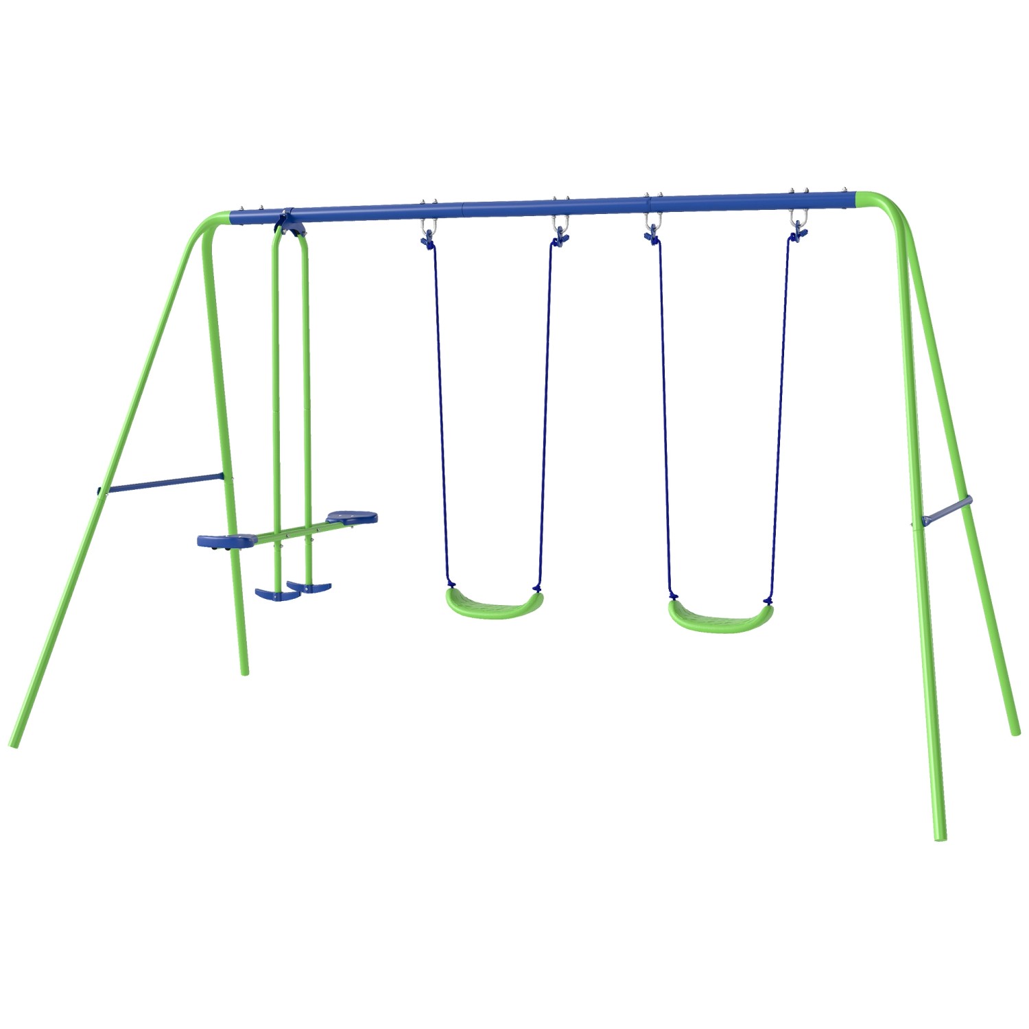 Outsunny Schaukelgestell Kinderschaukel mit Wippe Outdoor Schaukelgerüst günstig online kaufen