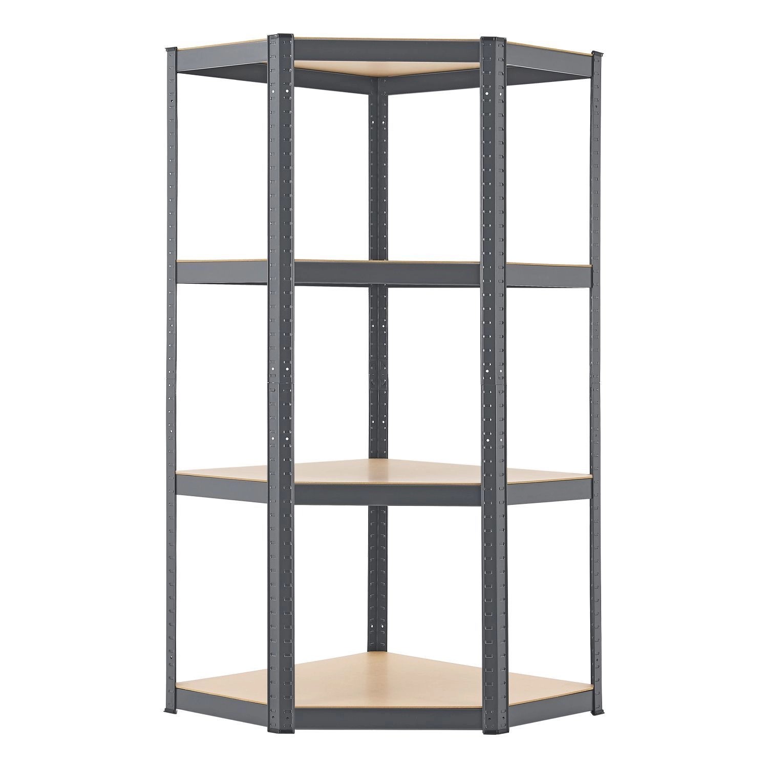 Juskys Eckregal Lagerregal Corner Easy 160 x 75 x 40 bis 75 cm Grau günstig online kaufen