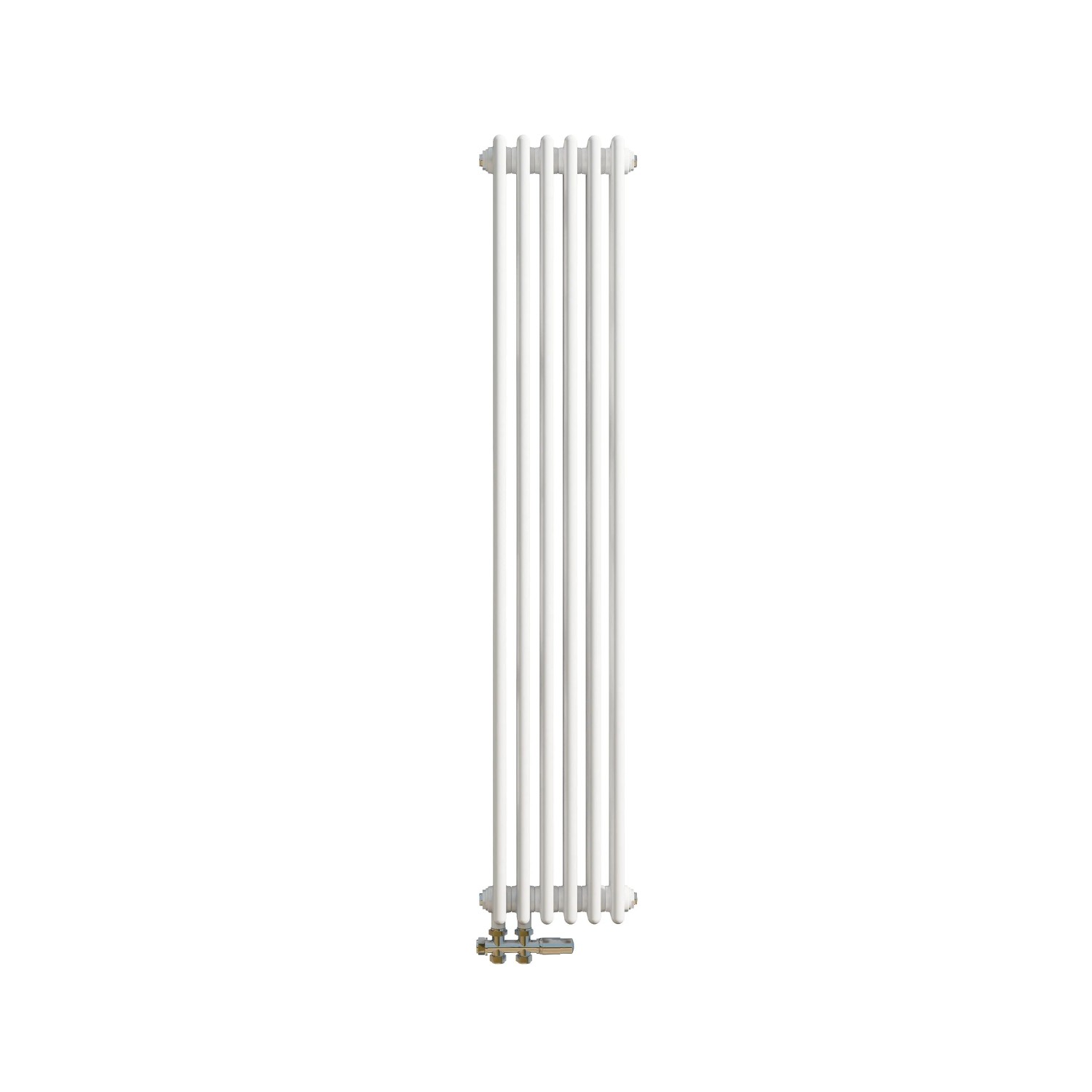 Duschparadies 3 Säulen Traditioneller Heizkörper in Gusseisen-Optik 1500x290mm 991W für Warmwasserbetrieb Weiß