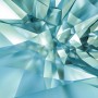 Komar Fototapete 3D Crystal Cave: Abstrakte Kristallhöhle in Blau- und Grüntönen.