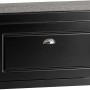 Schwarzer SoBuy Schuhkipper mit Sitzkissen, Schuhbank mit Klappe, MDF
