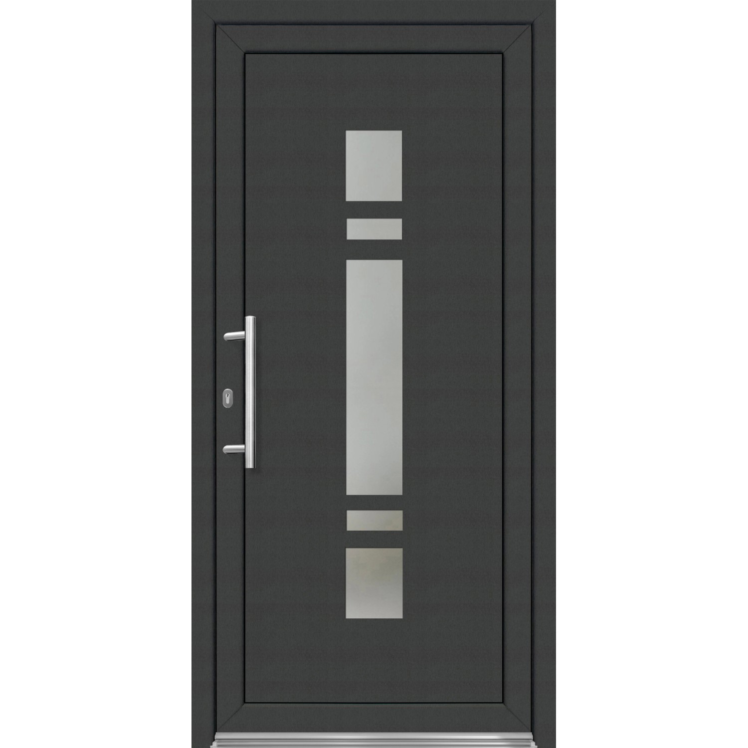 Premium Kunststoff-Haustür SMK 017 Anthrazit-Weiß 110 cm x 210 cm DIN L günstig online kaufen