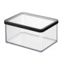 Transparente Rotho Vorratsdose Loft Premium, 2,25 l, mit schwarzem Deckelrand.