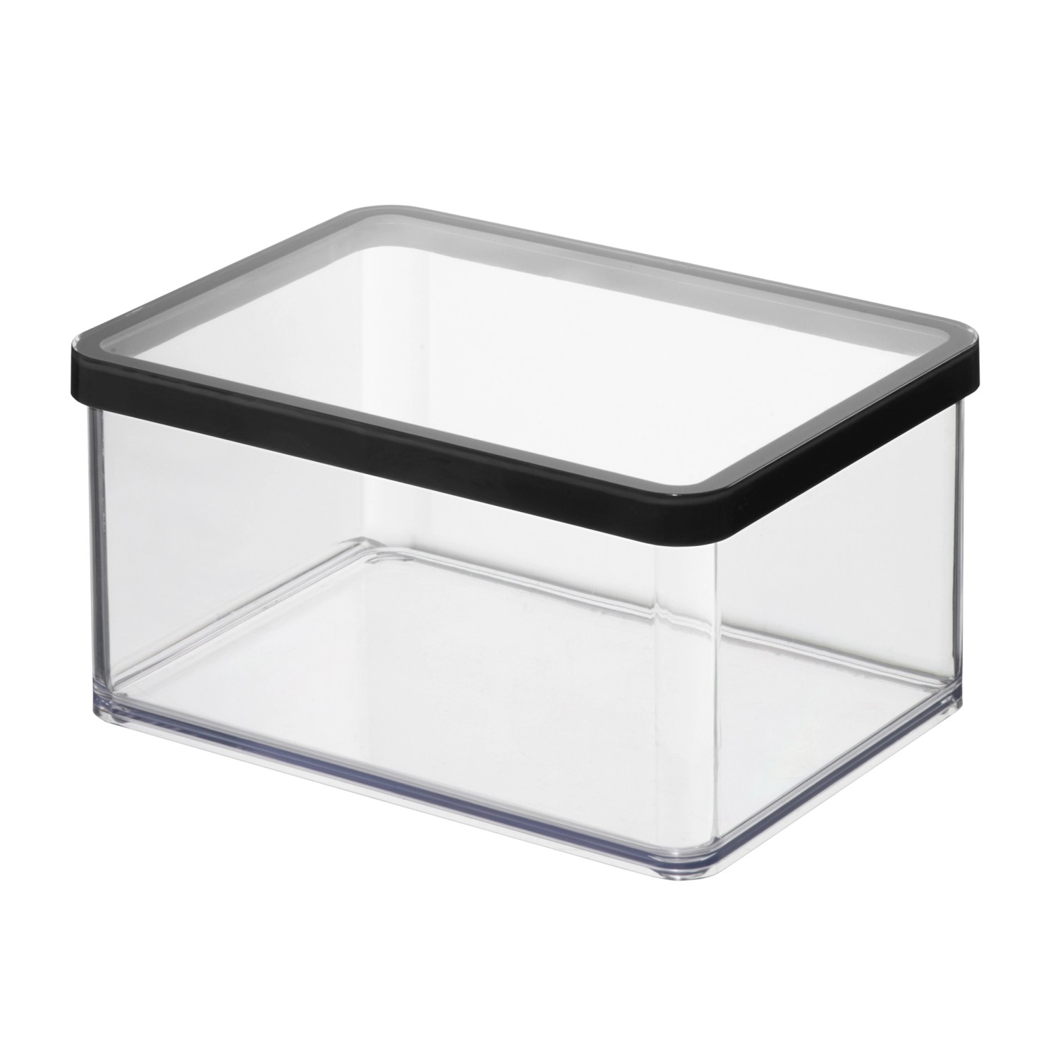 Rotho Dose Loft Premium Breit 2,25, Transparent-Schwarz