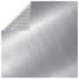 Silberne furnicato Poolabdeckung 549x274 cm aus PE-Material mit Luftpolstern.