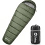 Sekey Mumienschlafsack, 220cm, grün, mit Packsack. Ideal für Camping.