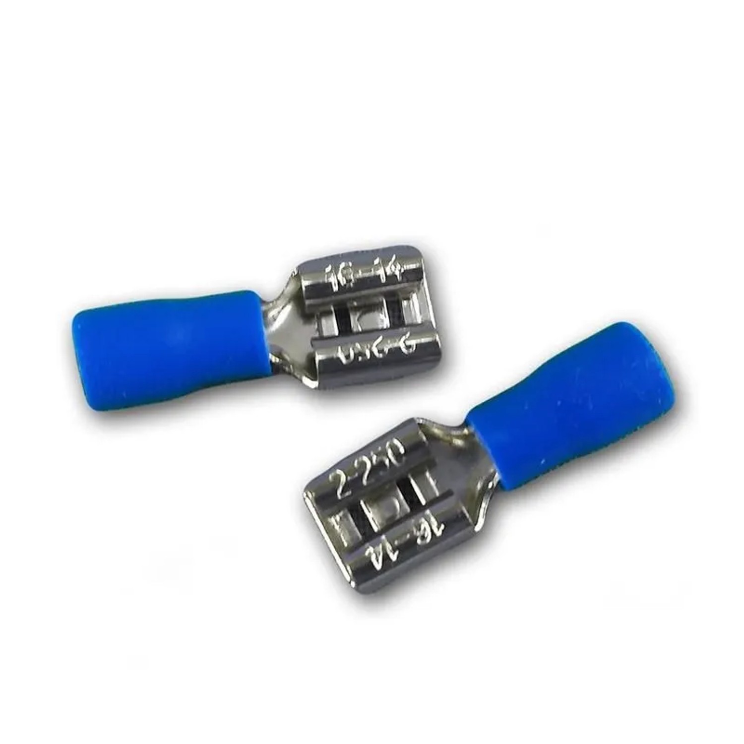 BLANKO 50er Set Flachsteckhülse Blau 63x08mm 15-25mm²