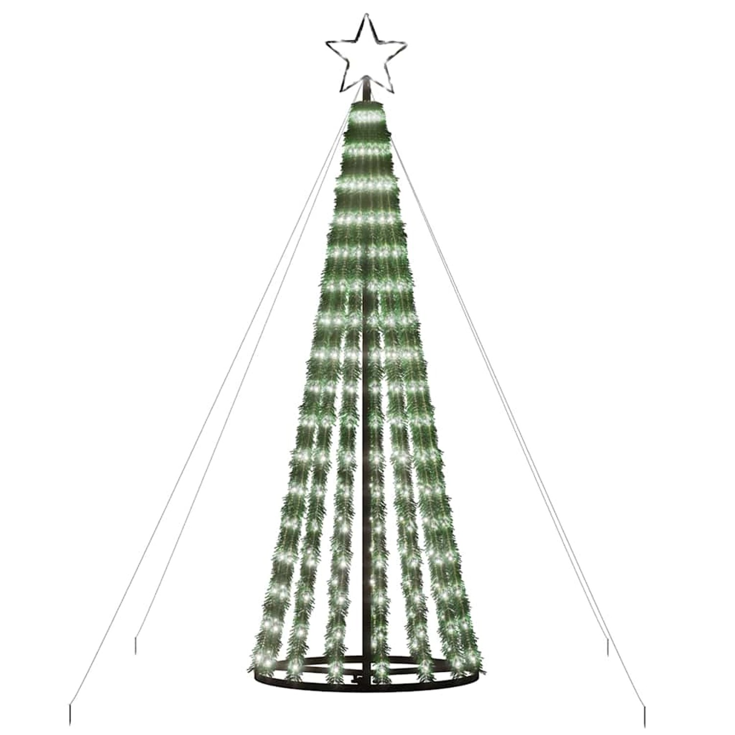 vidaXL LED Weihnachtsbaum 275 LEDs Kaltweiß 180 cm 358065