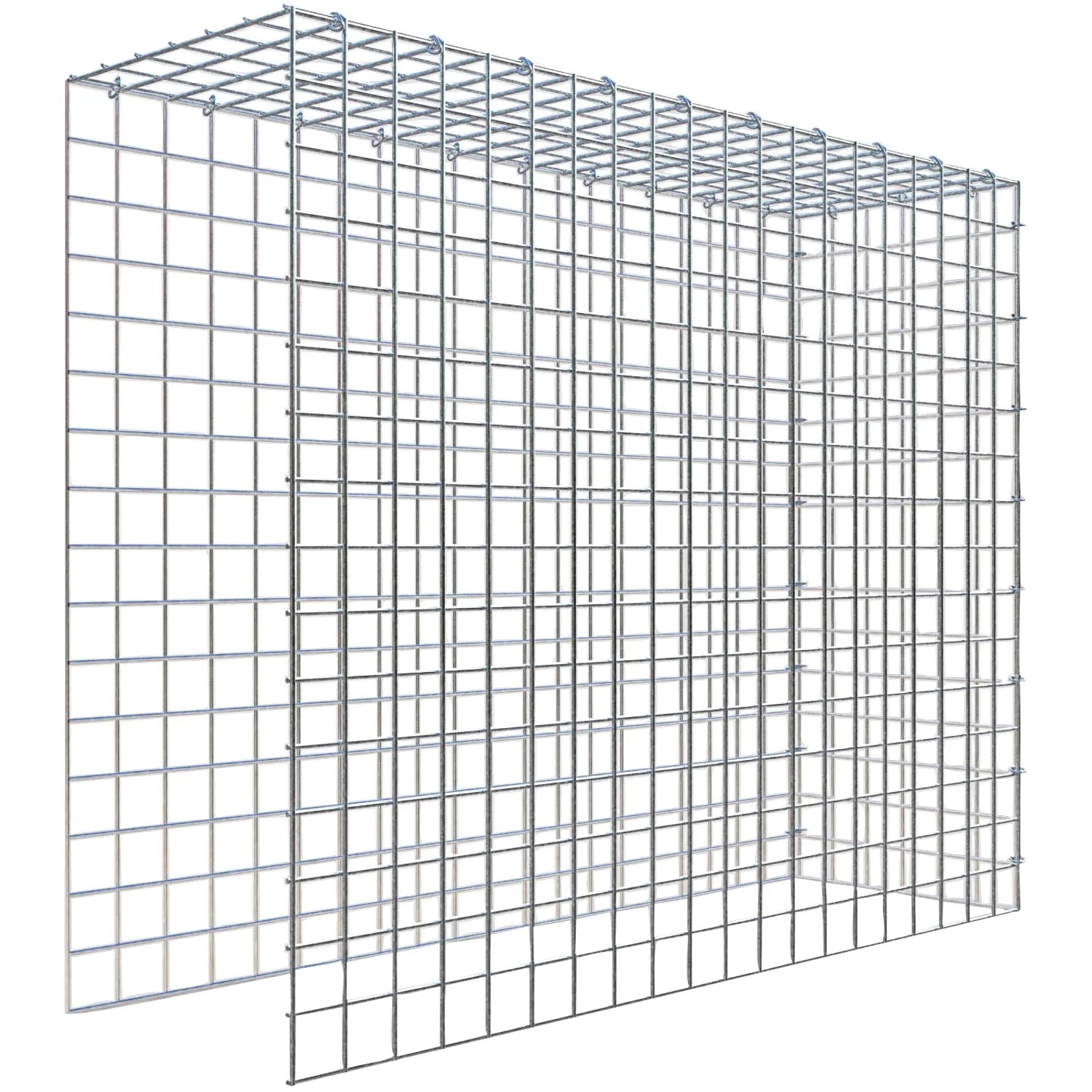 Gabiona C-Ring-Gabione-Anbaukorb Typ 4 80 x 100 x 30 cm Maschenw 5 x 5 cm