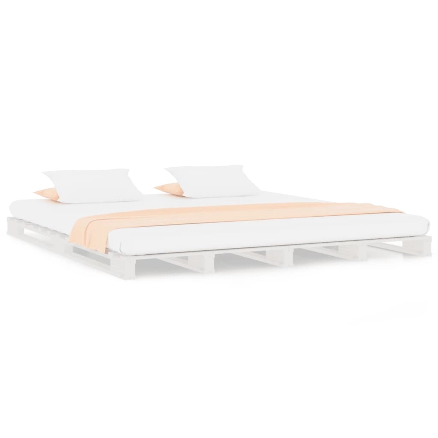 vidaXL Palettenbett Weiß 120x200 cm Massivholz Kiefer 821388 günstig online kaufen