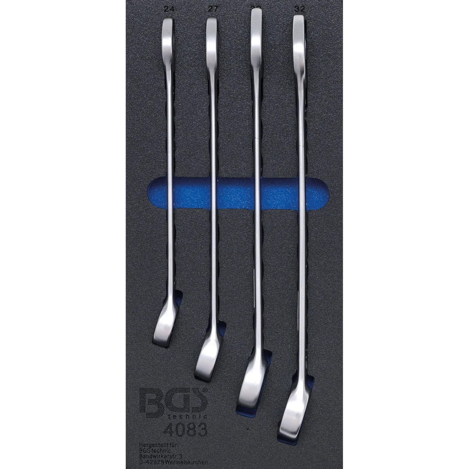 BGS Werkstattwageneinlage 1 3 Maul Ringschlüssel Satz SW 24 32 Mm 4Tlg  4083