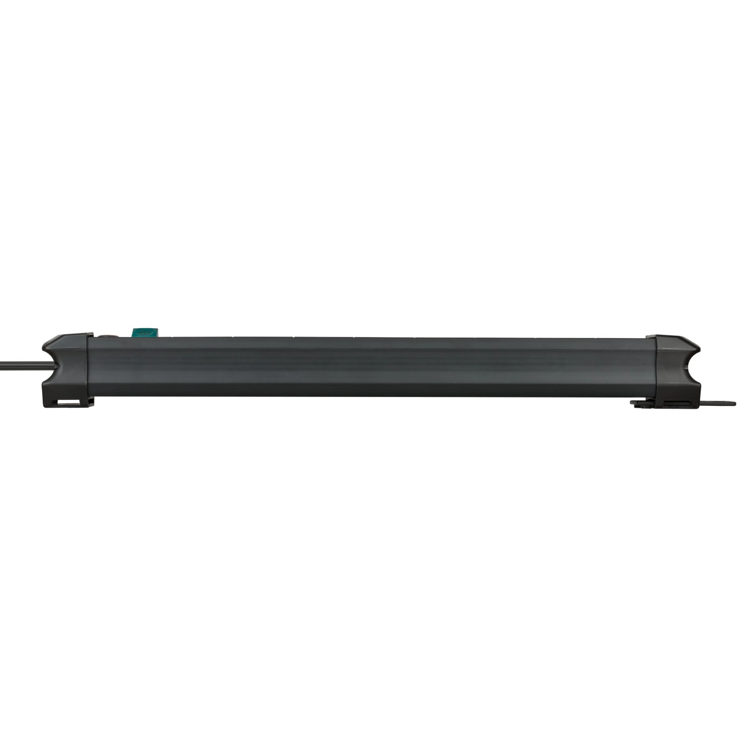 Brennenstuhl Premium-Line Steckdosenleiste, 6-fach, schwarz, mit Schalter und 1,8m Kabel.