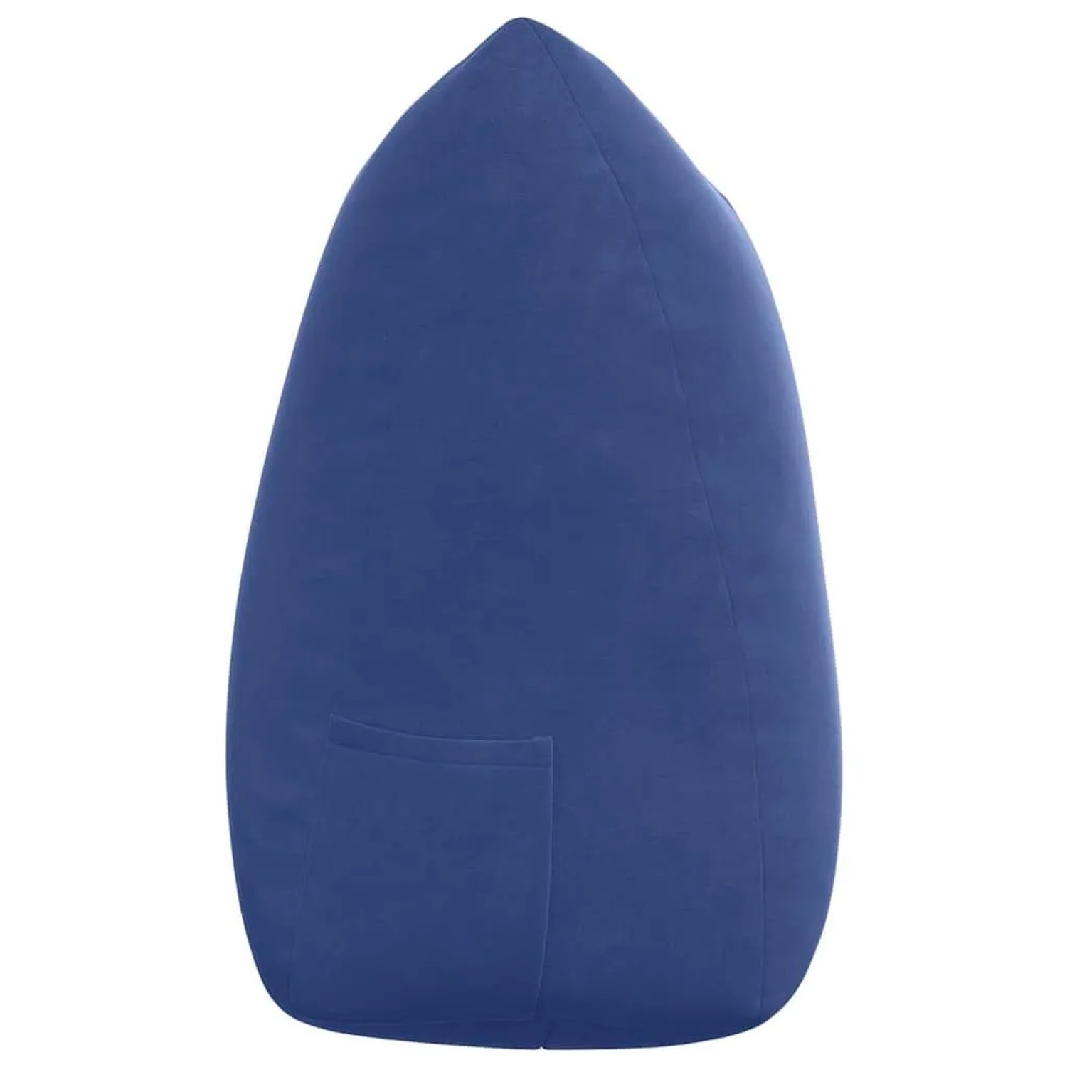 Polizeiblaues vidaXL Samt-Rückenkissen mit Seitentasche. Ergonomisches Kissen für Sofa oder Bett.