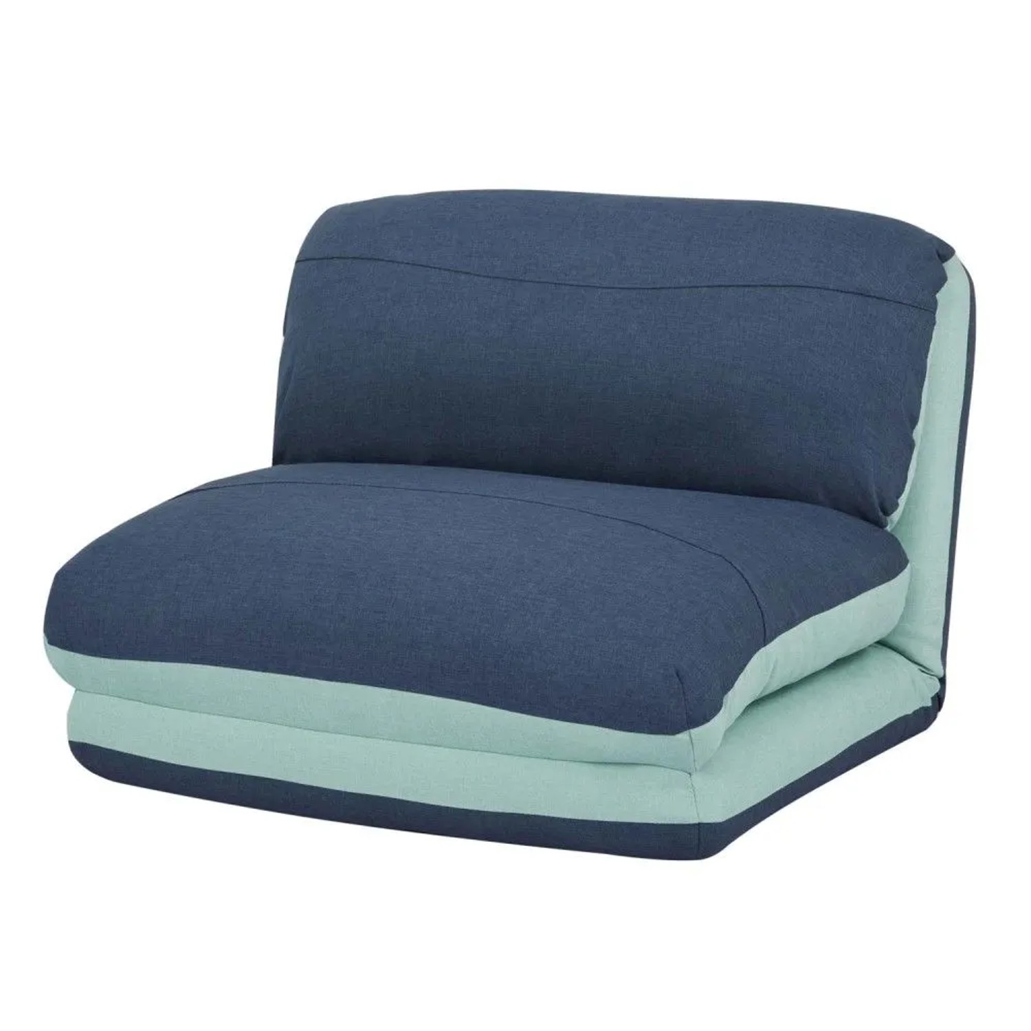 MCW Schlafsessel E68 Hellblau/dunkelblau