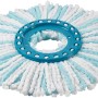 Leifheit Ersatzkopf für Clean Twist Disc Mop Ergo Micro Duo, blau-weiße Fasern.