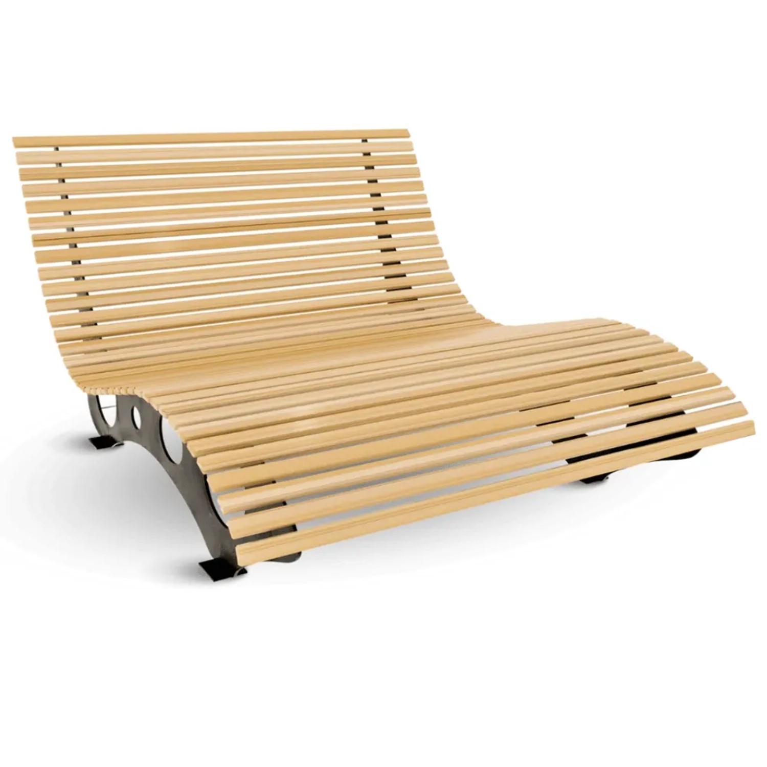DELUKE Wellenliege Doppelliege MARTEN Massives Kiefernholz Waldliege Waldsofa Himmelsliege Relaxliege für Garten oder Terrasse