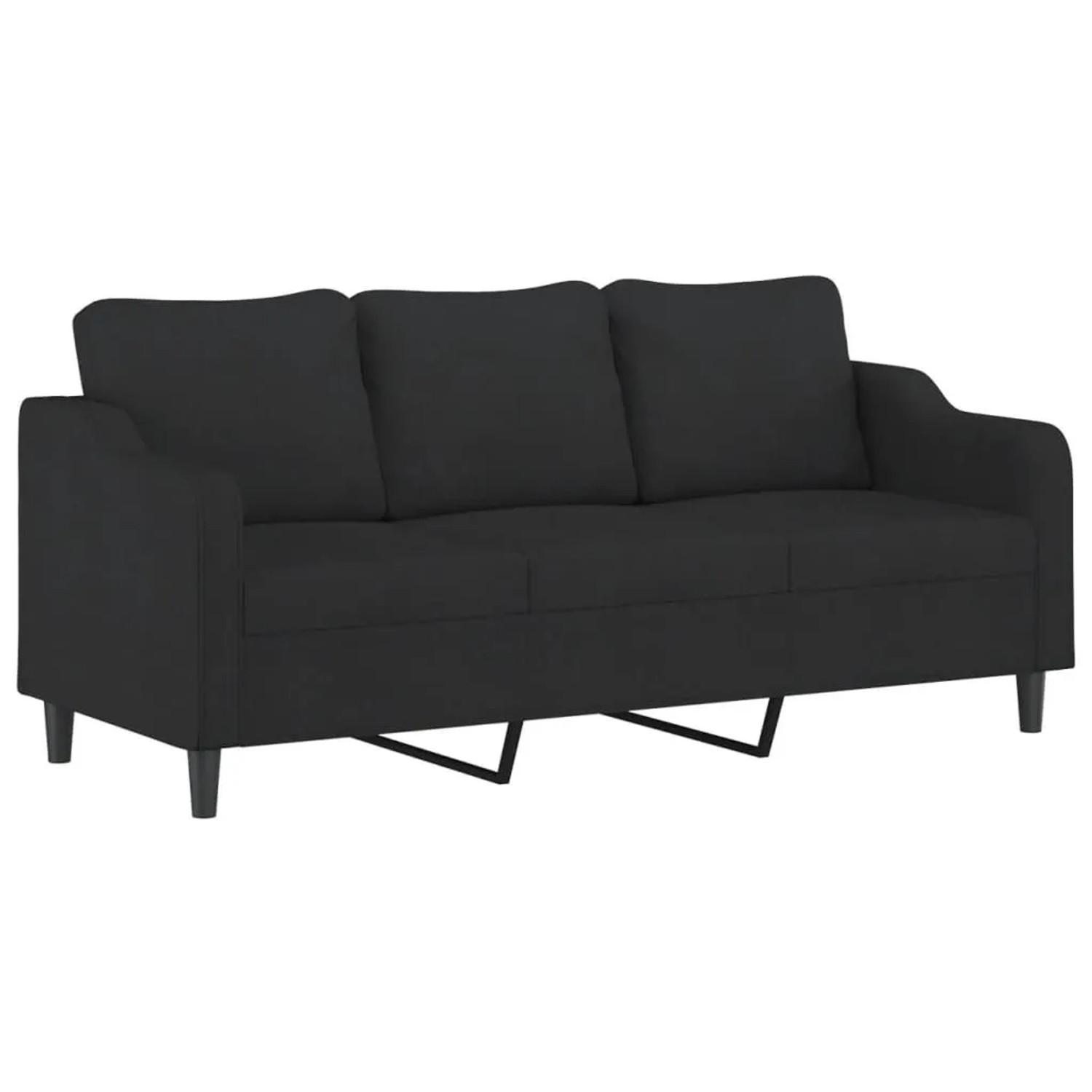 vidaXL 3-Sitzer-Sofa Schwarz 180 cm Stoff 359371 günstig online kaufen
