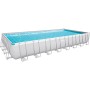 Rechteckiger Bestway Stahlrahmenpool Power Steel, 956x488x132 cm, mit blauem Wasser.