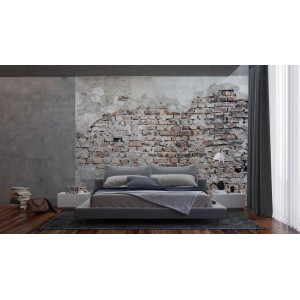 Sanders Fototapete: Schlafzimmer mit Wandbild tropische Landschaft, grüne Pflanzen.