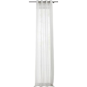 Mydeco Ösenschal Pure, weiß, 245x135cm, halbtransparenter Fenstervorhang mit Ösenaufhängung.
