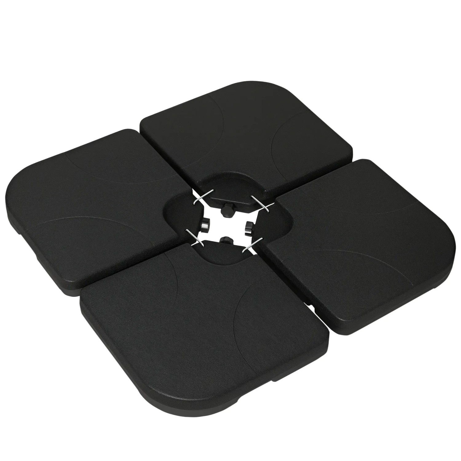 Thumbnail - Outsunny Gewichte für Sonnenschirmständer HDPE Schwarz 104L x 104B x 7,5H cm