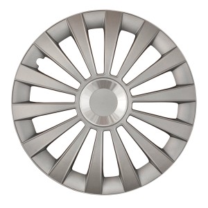 Cartrend Radzierblende Meridian 16 Zoll, silberne Alufelgen-Optik für die Außenausstattung.