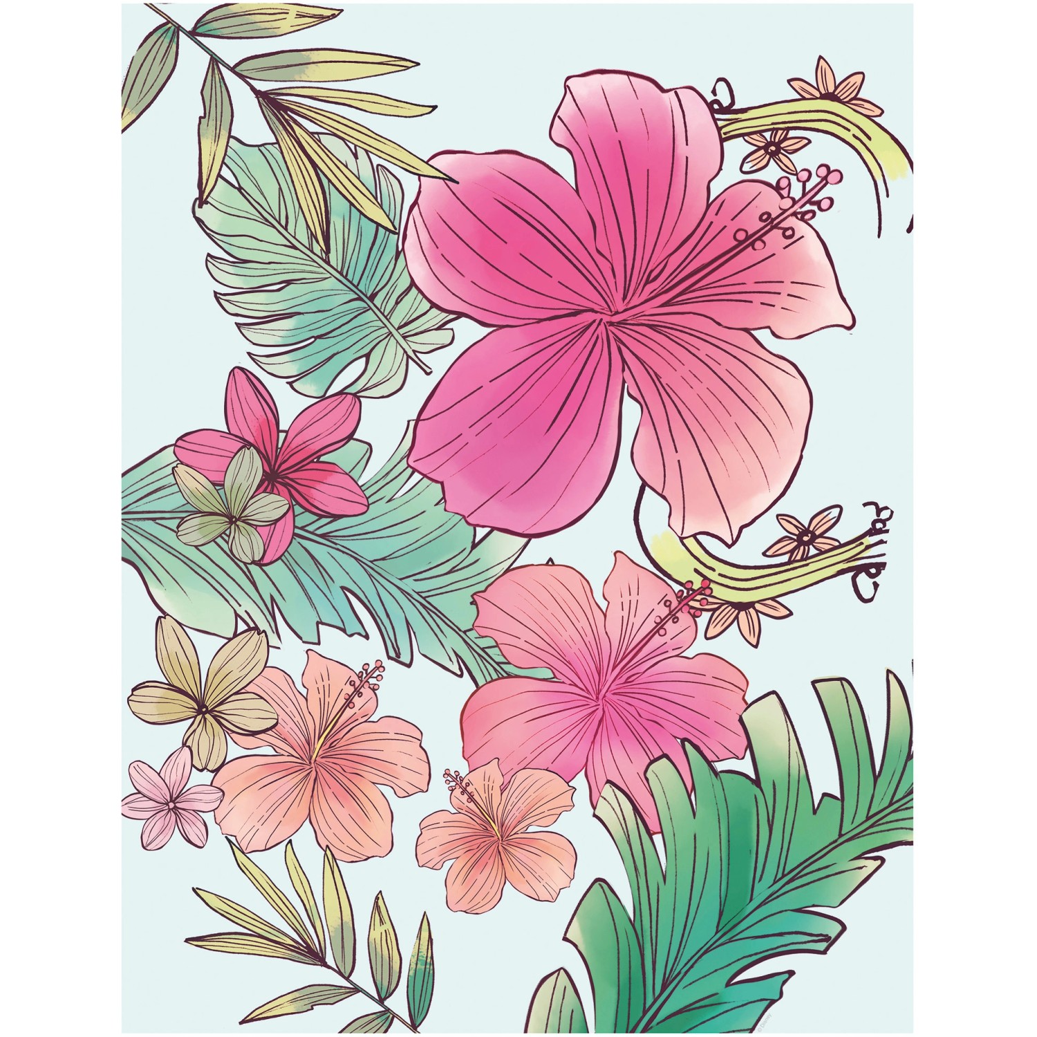 Komar Wandbild Ariel Flowers 40 x 50 cm