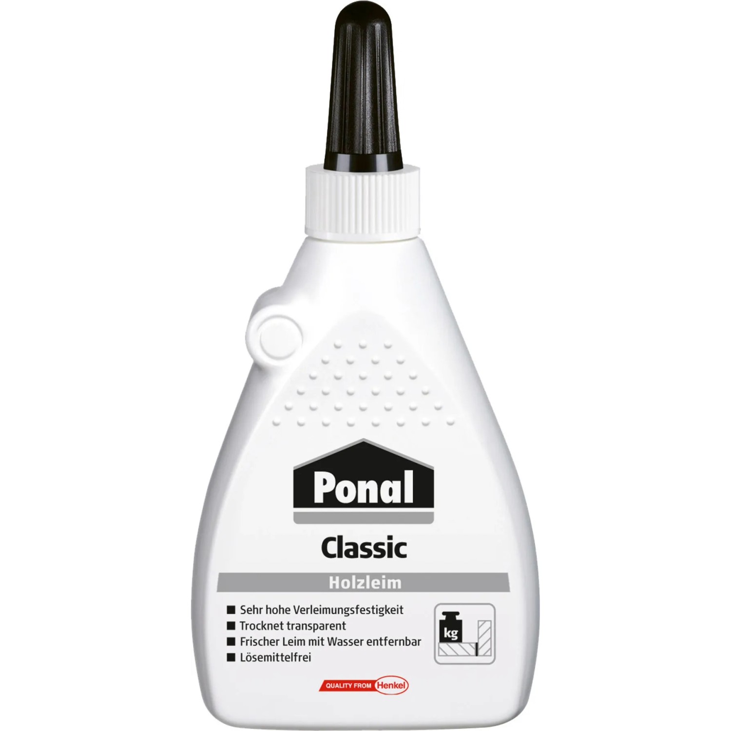Ponal Holzleim Classic, wasserbasierter Weißleim in einer 225g Flasche.