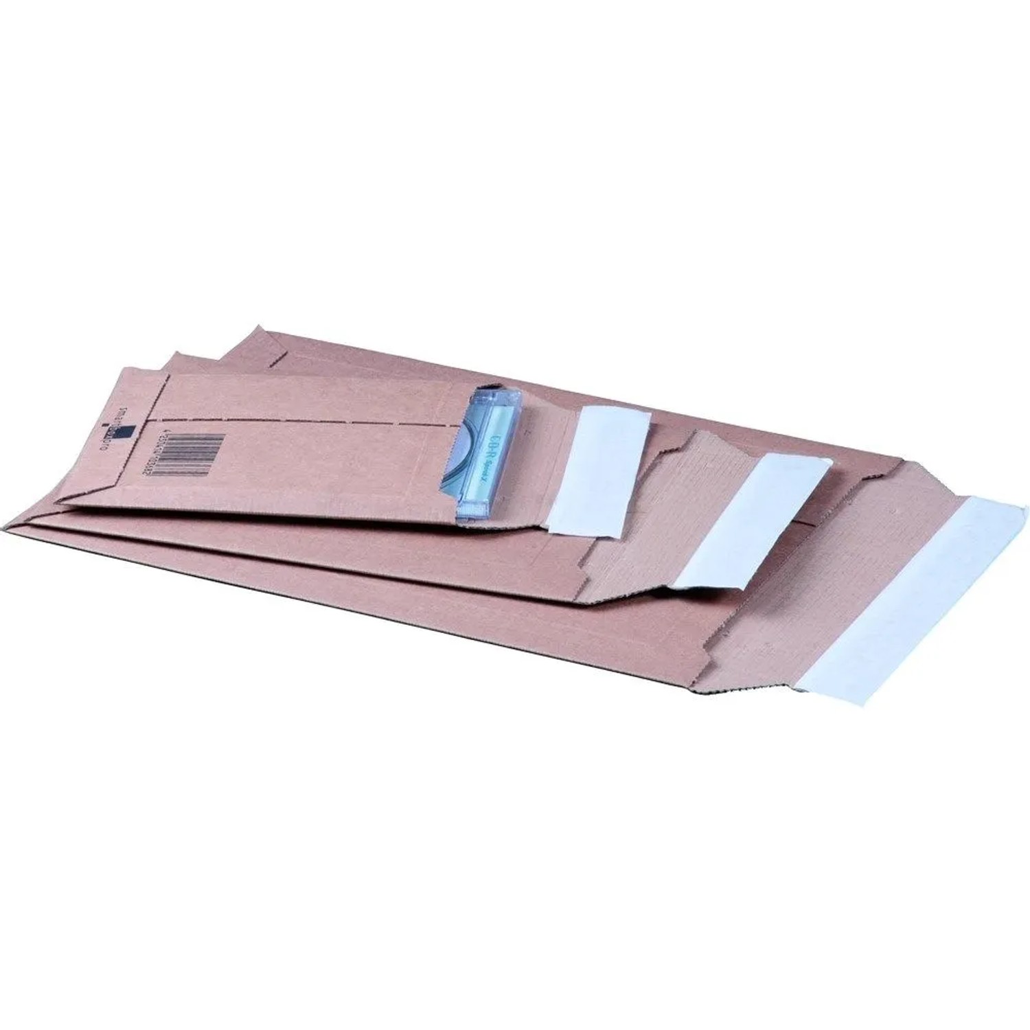 PROREGAL Mega Deal 400x Versandtasche Aus Wellpappe A5 LxBxH 187x27100mm mit Selbstklebeverschluss & Aufreißfaden Variable Höhe Braun Versandtüte