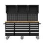 Galaflor Mobile Werkbank mit Lochwand Oberschränken und Arbeitsplatte 183 cm_2