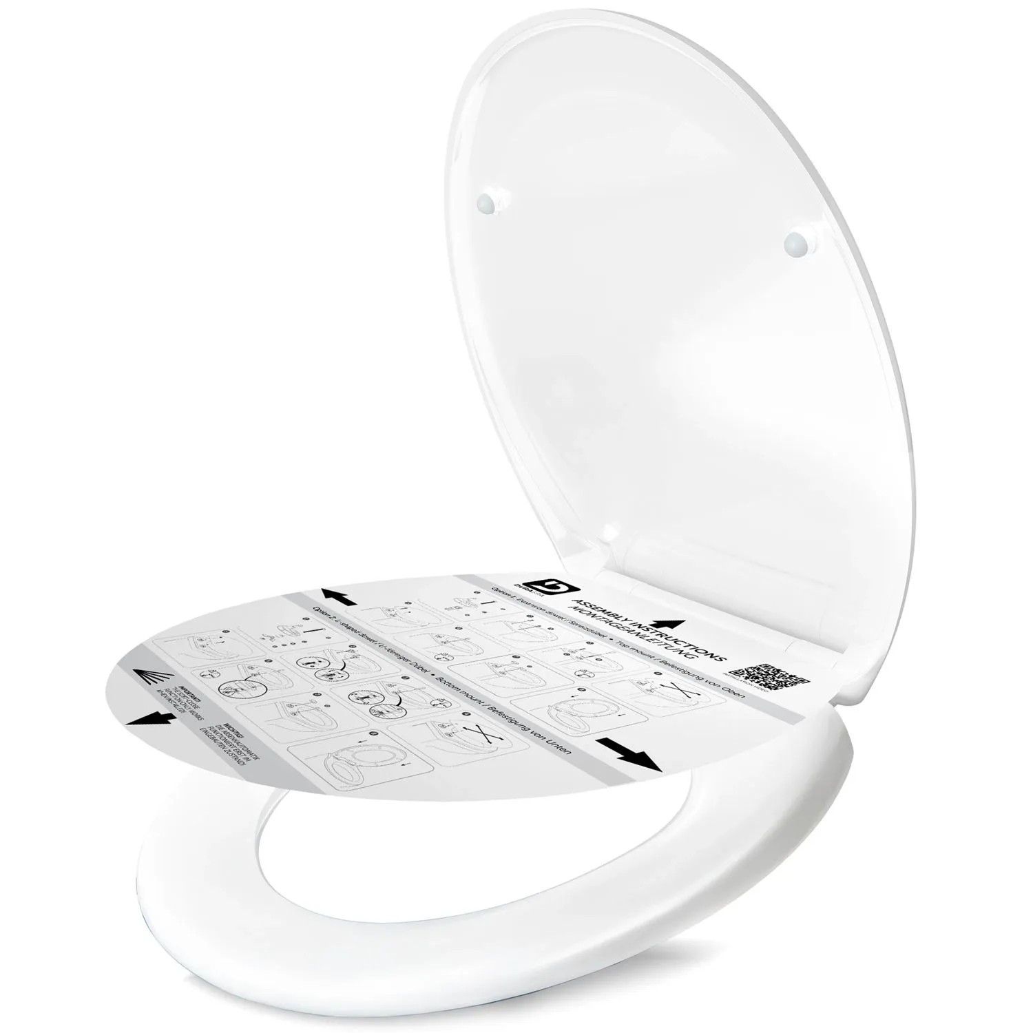 DomuSPA  Toilettendeckel Absenkautomatik WC Sitz Toilettensitz Mit Quick-Release Funktion Toilettendeckel