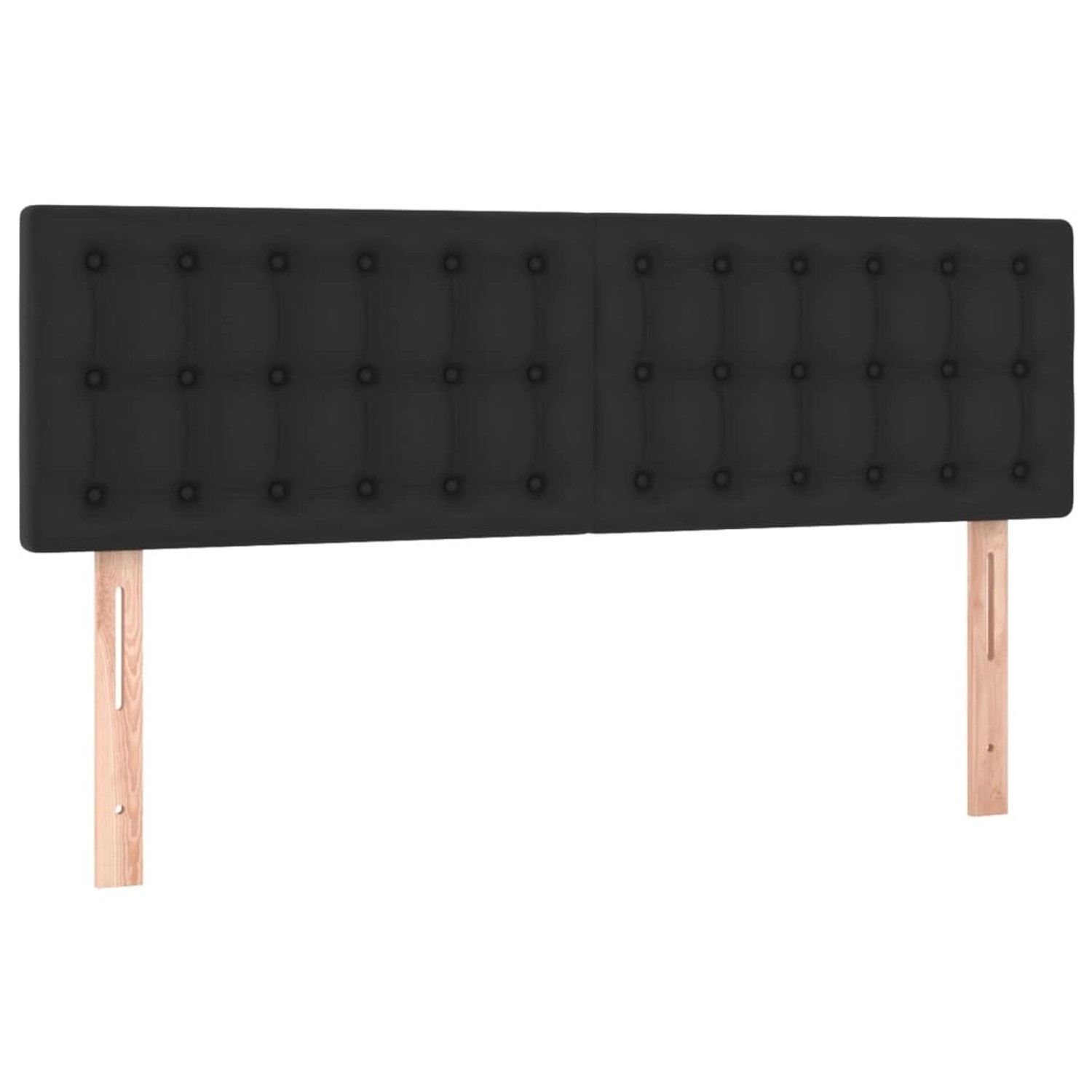 vidaXL LED Kopfteil Schwarz 144x5x78/88 cm Kunstleder 3121702