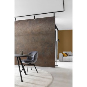 Schöner Wohnen Fototapete Weathered Rust in Braun mit Rost-Optik im Wohnraum.