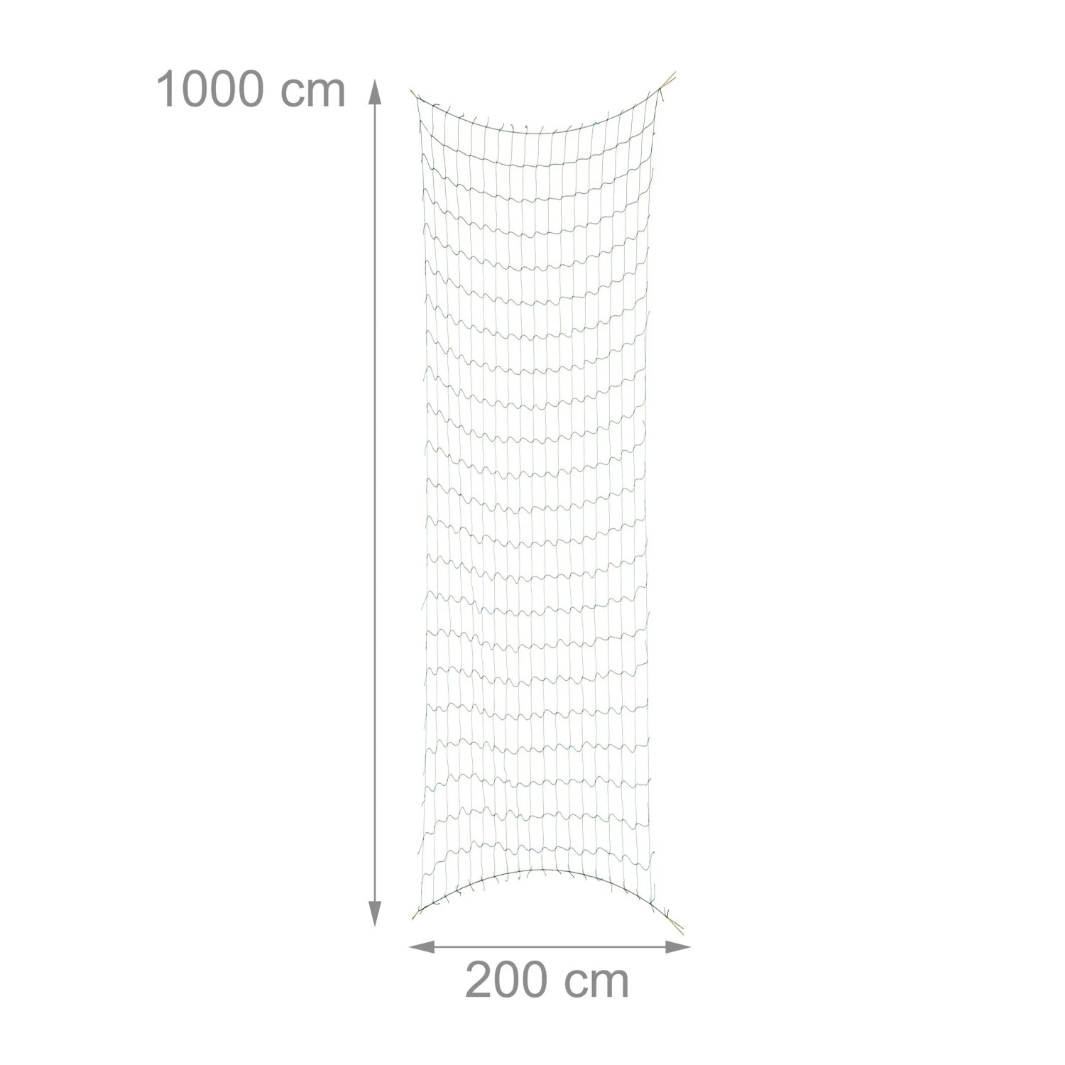 Relaxdays Ranknetz Polyethylen Grün Großmaschig 200 cm x 1000 cm 560 g_4