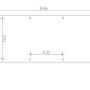 Grundriss des Skan Holz Carports Emsland 340x846 cm mit Pfostenpositionen und Maßen.