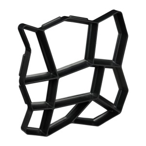 Relaxdays Pflasterform Kunststoff Schwarz Wiederverwendbar 4 cm x 42 cm x 42 cm 1 kg