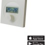 Ximax Funk-Thermostat Steuerung für Infrarotheizung, weiße Steuereinheit mit Display und Drehknopf.