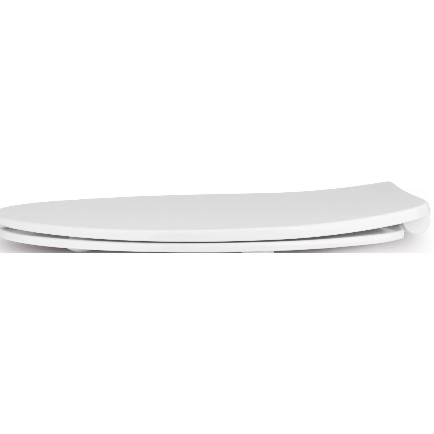 Weißer baliv WC-Sitz Balonne aus Duroplast im Slim-Design.