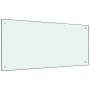 DELUKE Küchenrückwand Glas 100x50cm Weiß Wandverklediung Küche Wandschutz Spritzschutz Herdspritzschutz Glasplatte