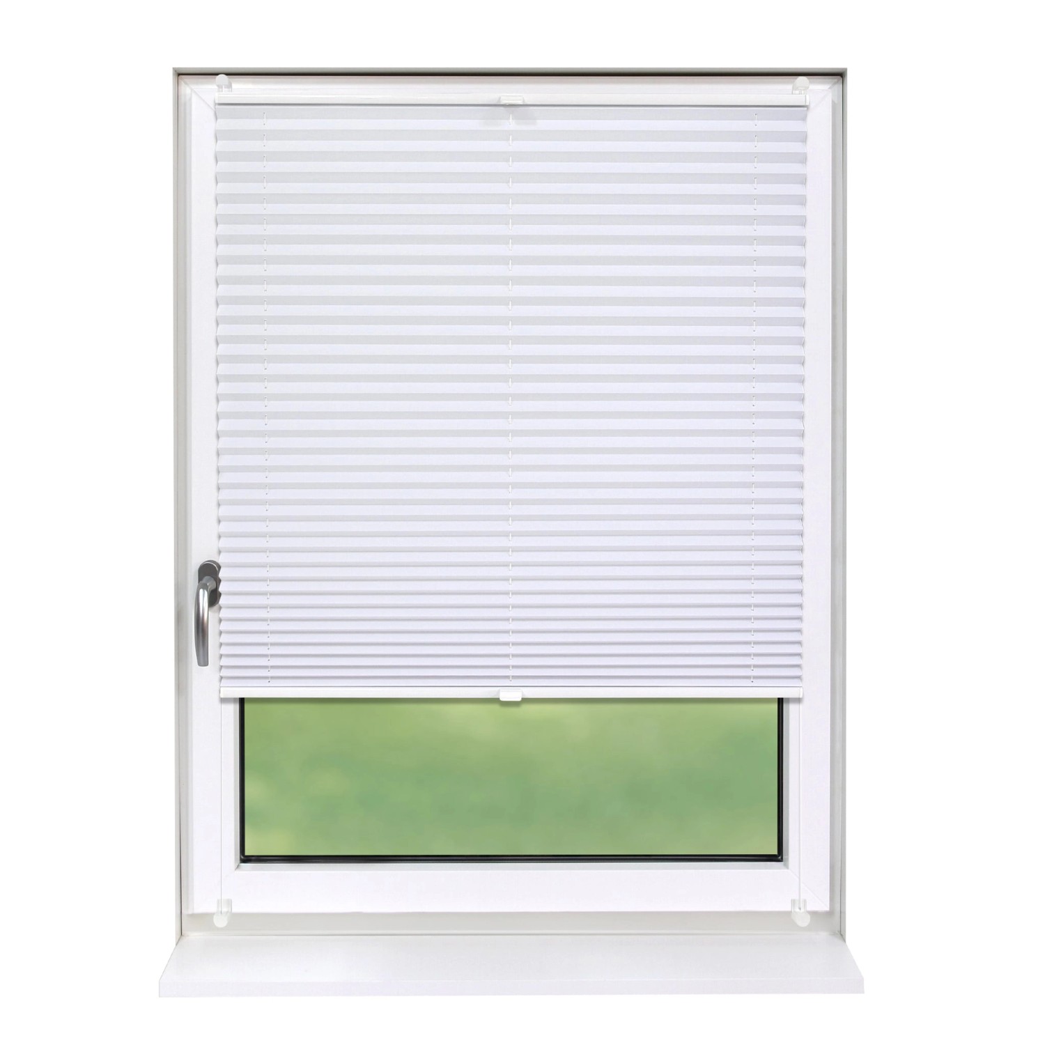 Deco-Raum Plissee Basic ohne Bohren 75x210cm Weiß Blickdicht Klemmfix günstig online kaufen