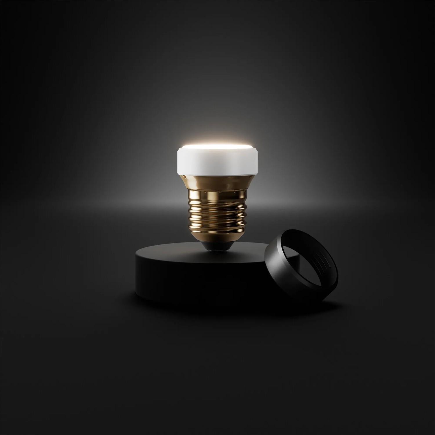 Osram LED-Flat-Leuchtmittel E27, 3,5W, mit schwarzem Ring zur individuellen Gestaltung.