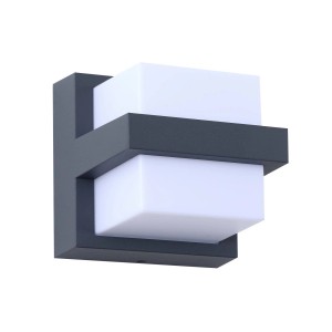 Lindby LED Smart Home Wandleuchte Außen Fyra 10020126 Dimmbar Modern in Alu aus Aluminium 1-flammig