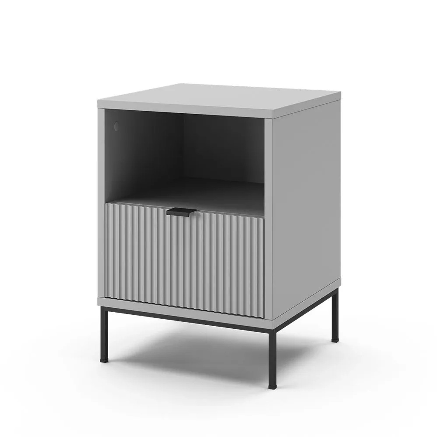 Vicco Nachttisch Eliza Grau 40 x 55 mit 1 Schublade