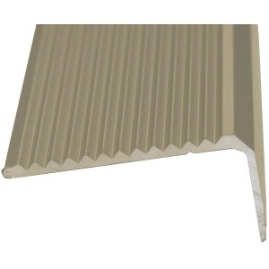 Gelochtes Treppenwinkelprofil, 40x20mm, silberfarben, 2500mm lang, für Laminat und Parkett.