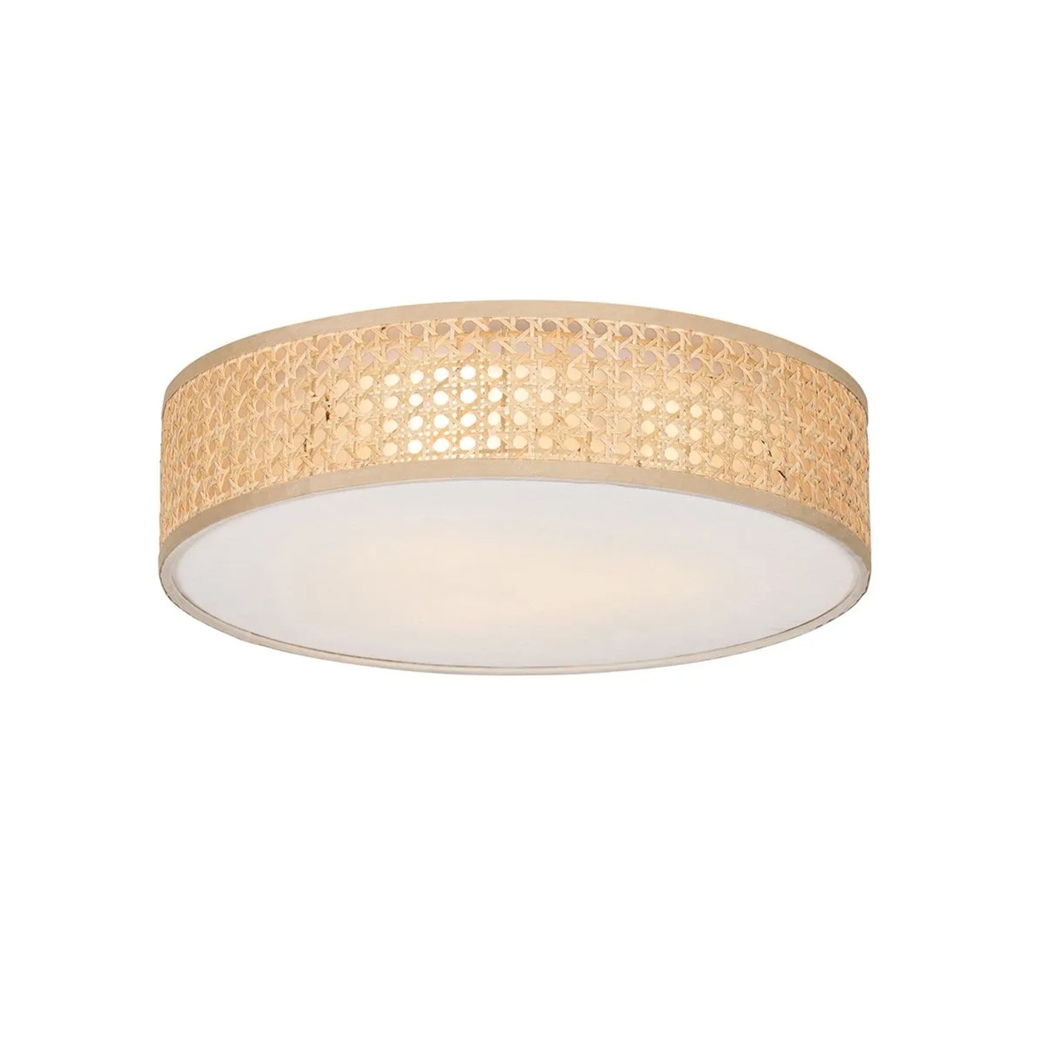 QAZQA Orientalische Deckenleuchte Rattan 40 cm 3-flammig Tromma