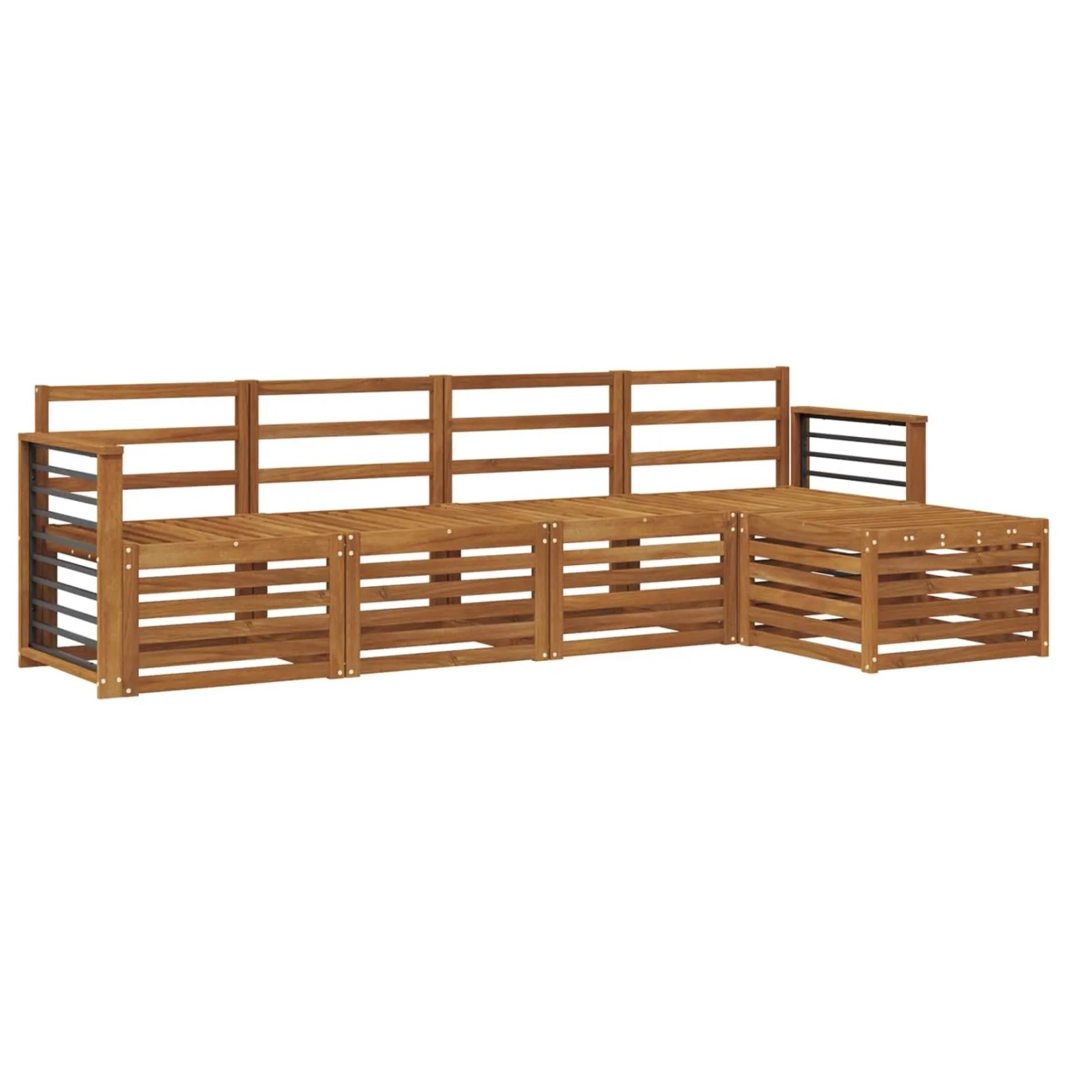 vidaXL Sofagarnituren 5-Tlg Natur Massivholz Akazie 3374659