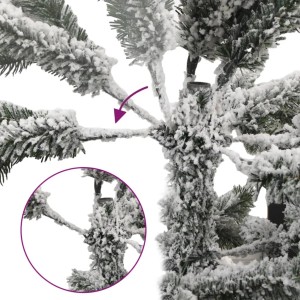 Detailaufnahme: Beschneiter, künstlicher Weihnachtsbaum (180 cm) mit Klappmechanismus.